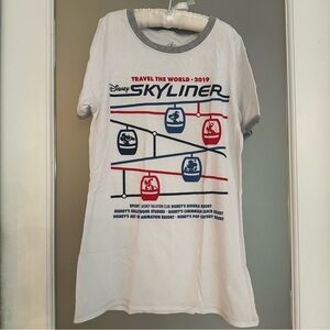 Disney Parks Skyliner white t-shirt NWOT